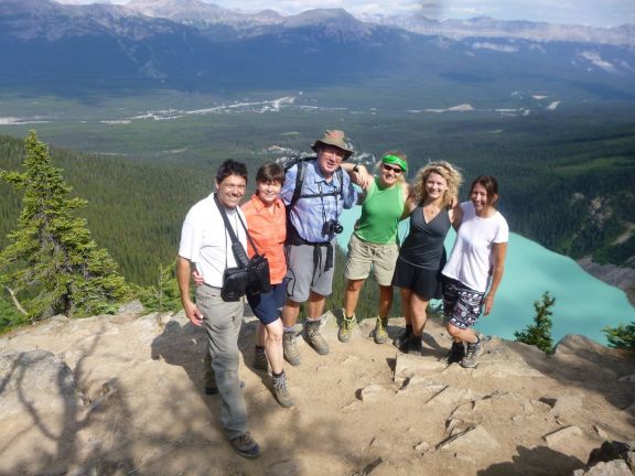 Hiking On top of the Big Beehive at Lake Louise