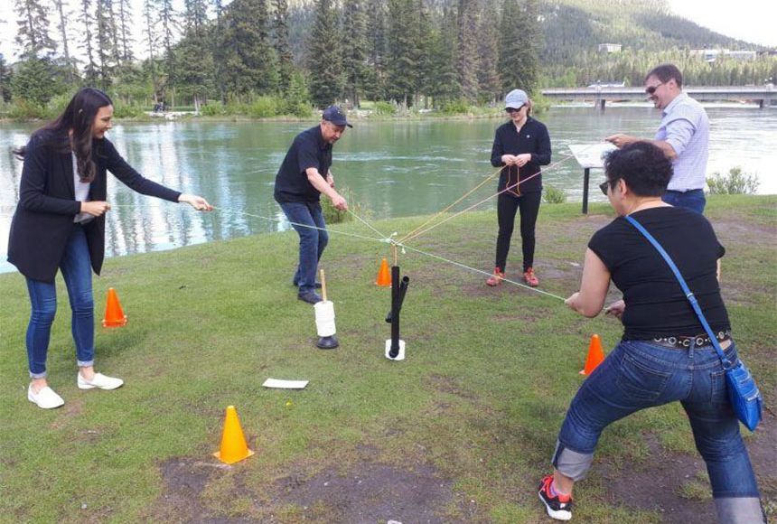 Outdoor Teambuilding Activity in Banff, Canadian Rockies