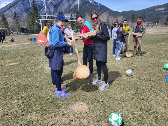 Rocky Mountain Croquet team building game