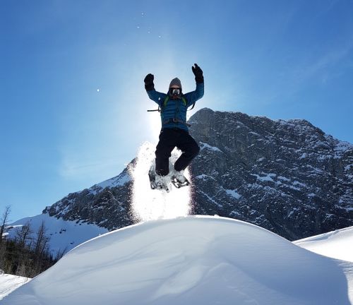 snowshoeing